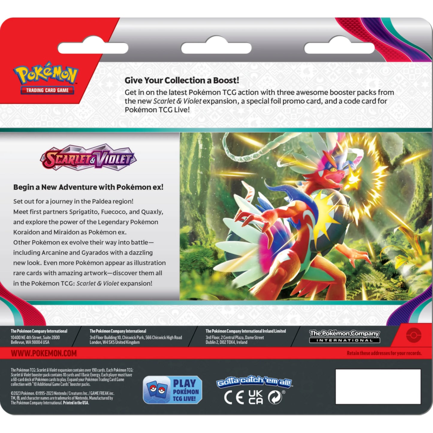 Scarlet & Violet 3 Pack Blister
