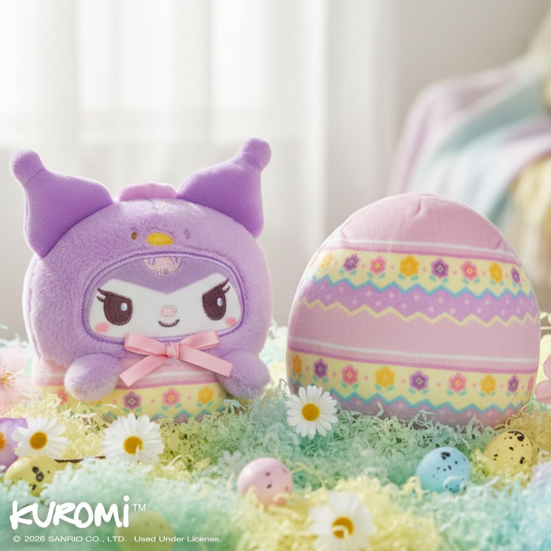 Sanrio Kuromi Easter Egg Reversible Plush 4"