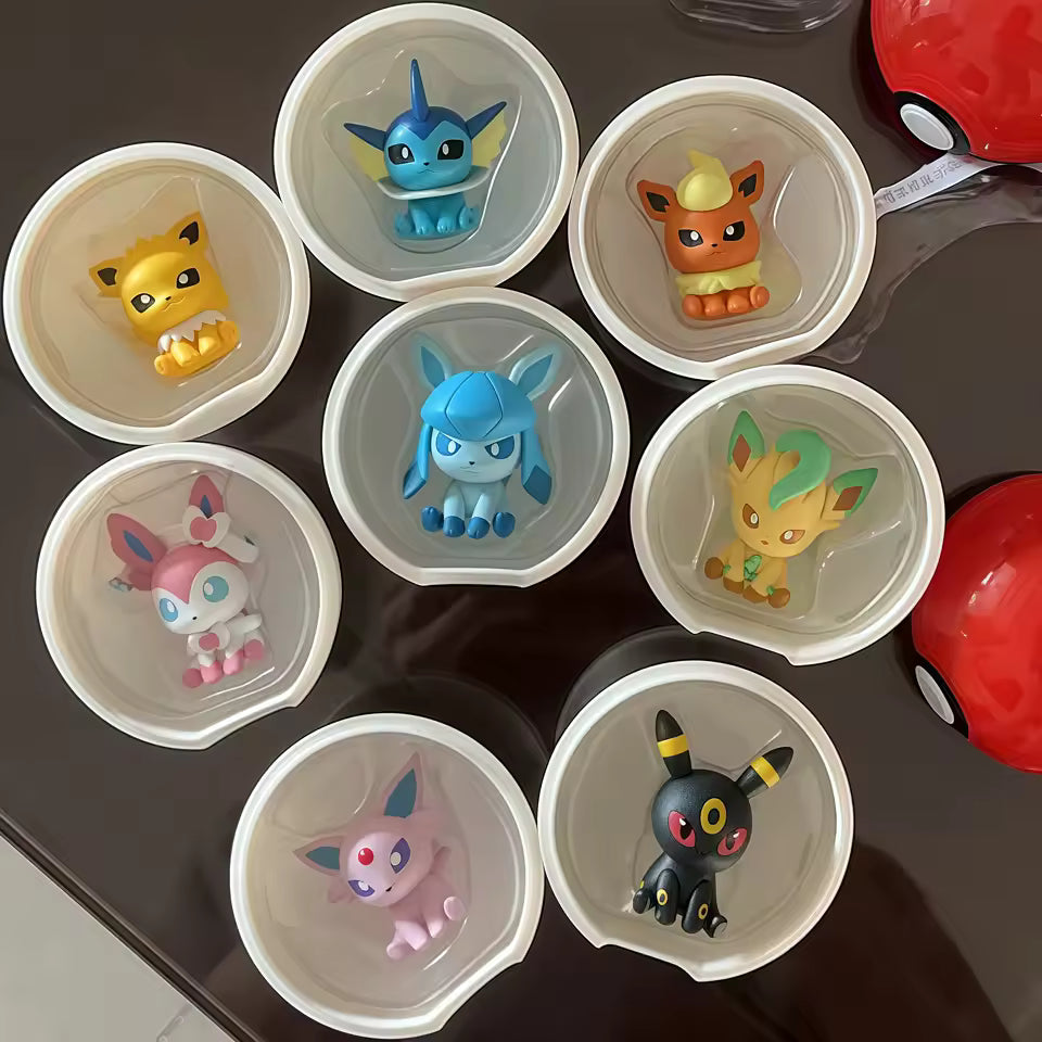 Funism Palm Sized Eeveelutions Blind Figurine Box with Poke Ball
