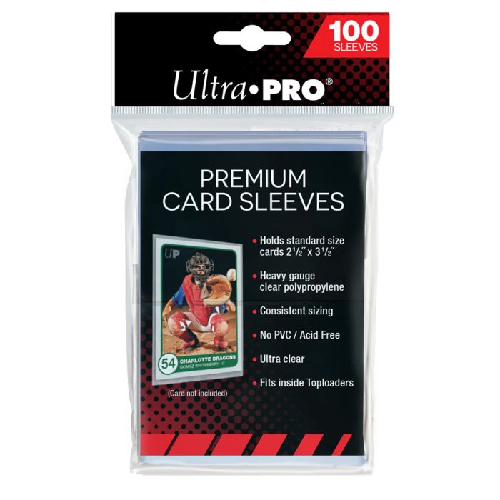 Ultra Pro Premium Card Sleeves 2.5x3.5 Soft Sleeves 100 Count Holds Standard Size Cards