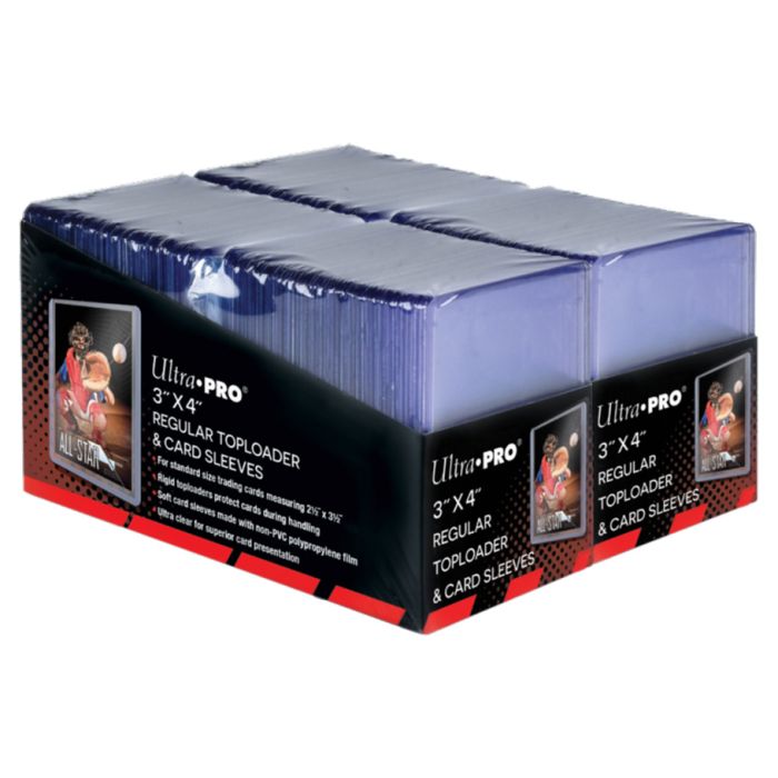 Ultra Pro Premium Top Loader and Soft Sleeve Combo 3x4 Clear Hard Sleeves 200 Count for Standard Size Cards